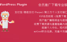 Erphpdown 会员推广下载专业版 vip免费权限/付费下载资源/付费阅读查看内容+前端个人中心 支付宝/微信支付/贝宝paypal/信用卡银联stripe WordPress插件